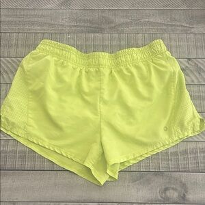 Reebok Women's Neon Yellow Athletic Shorts